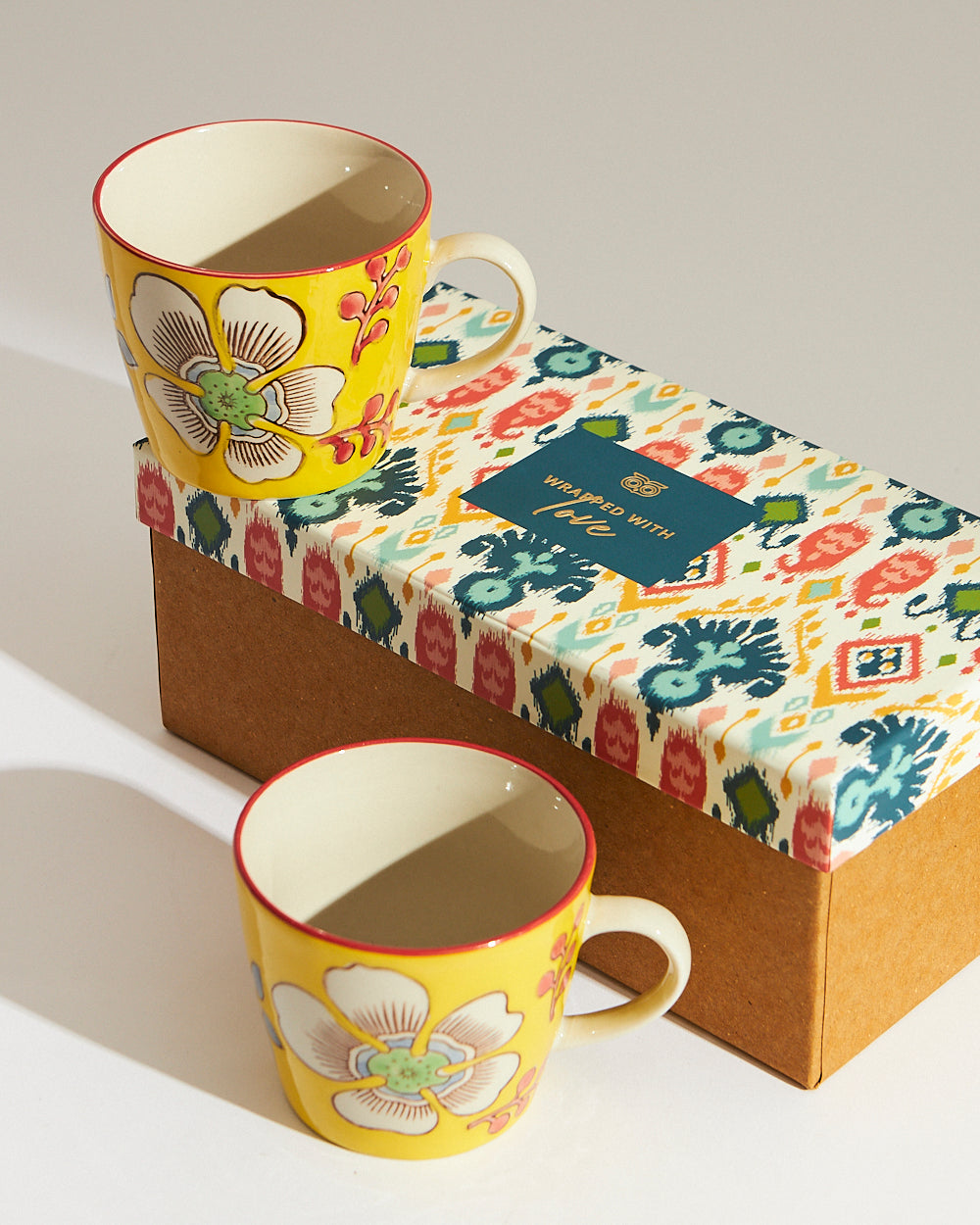 Hibiscus Bloom Mugs Gift Box | Set of 2