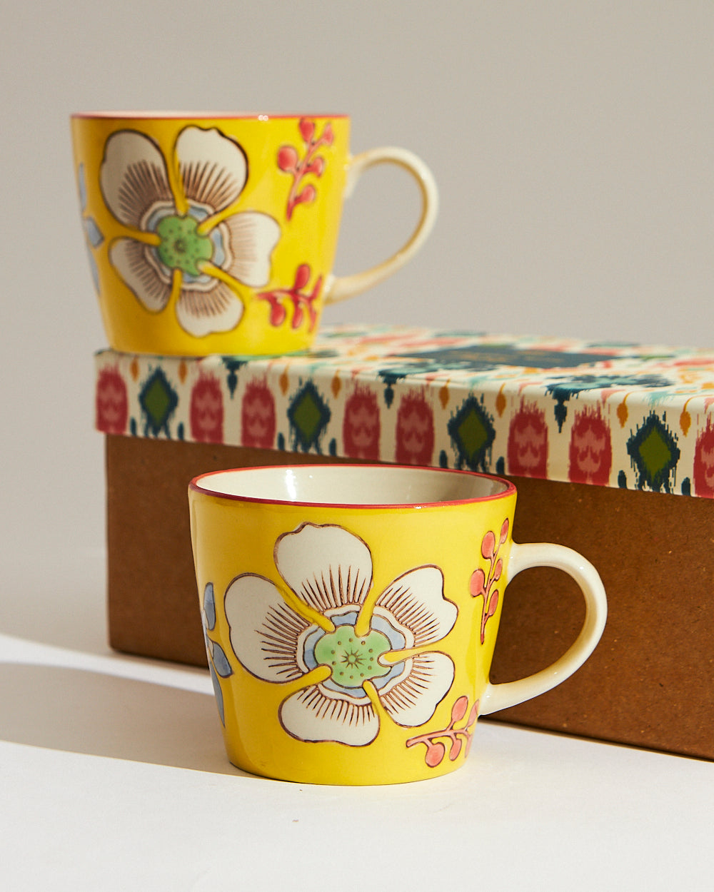 Hibiscus Bloom Mugs Gift Box | Set of 2
