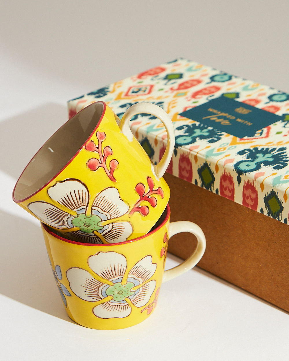 Hibiscus Bloom Mugs Gift Box | Set of 2