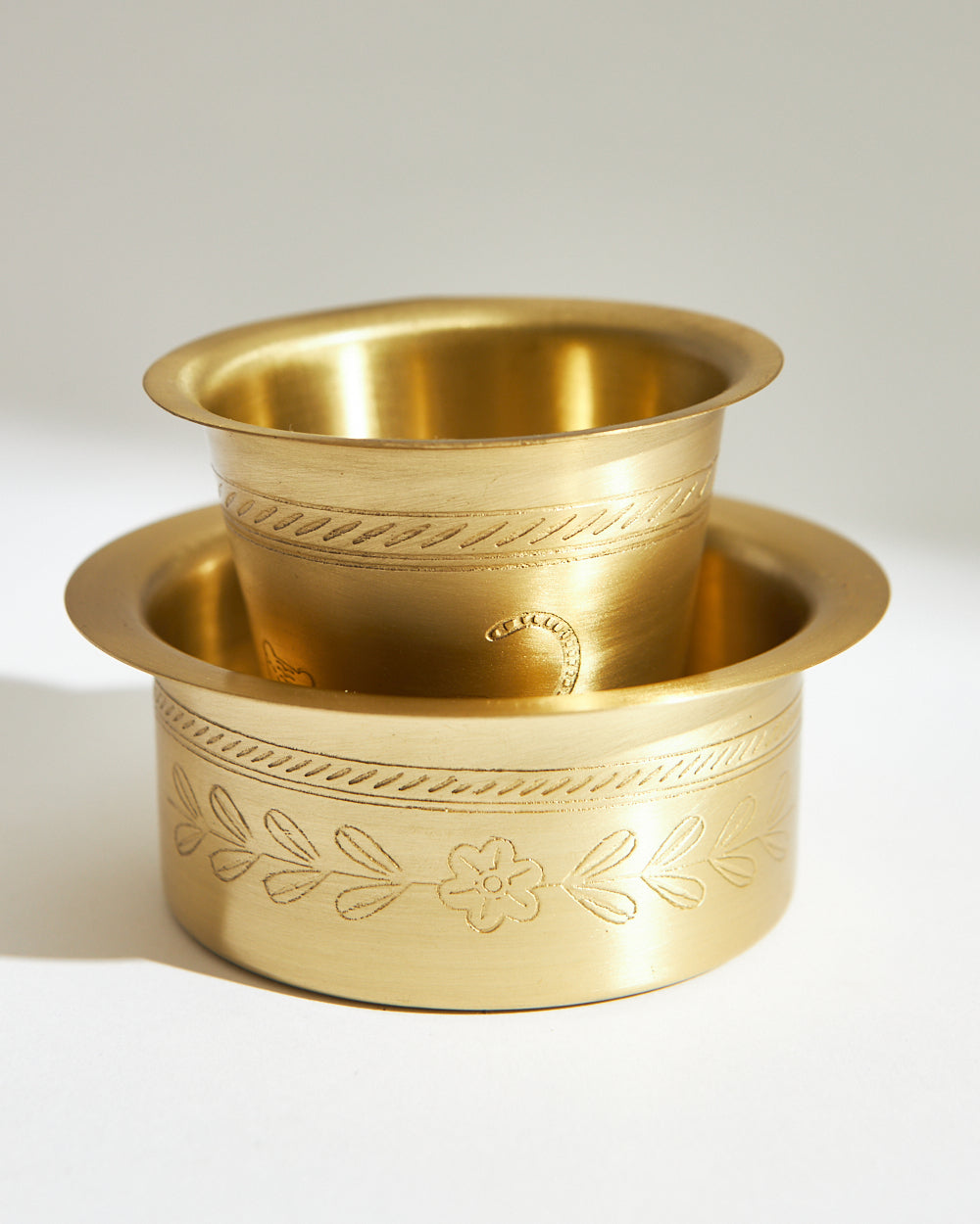 Filter Coffee Tumbler Dabara Brassware Gift Box | Set of 2