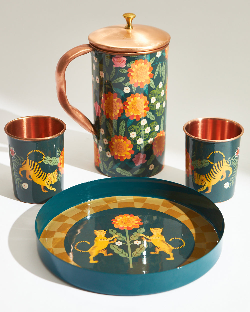 Royal Tiger Daawat Gift Box | Set of 4 | Copperware