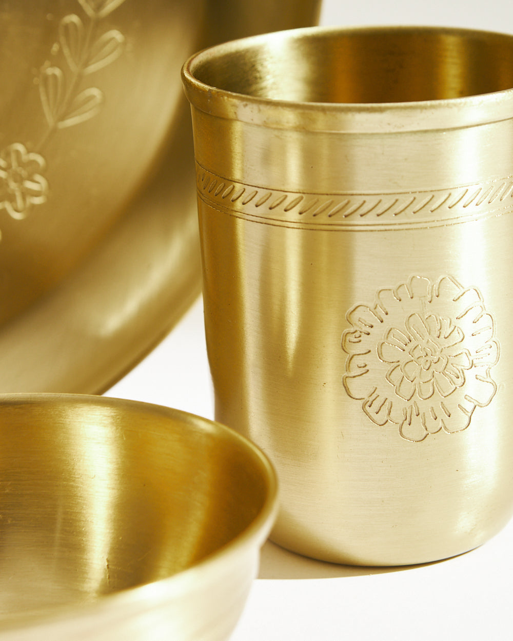 Royal Tiger Daawat Thaal Set Gift Box | Set of 3 | Brassware