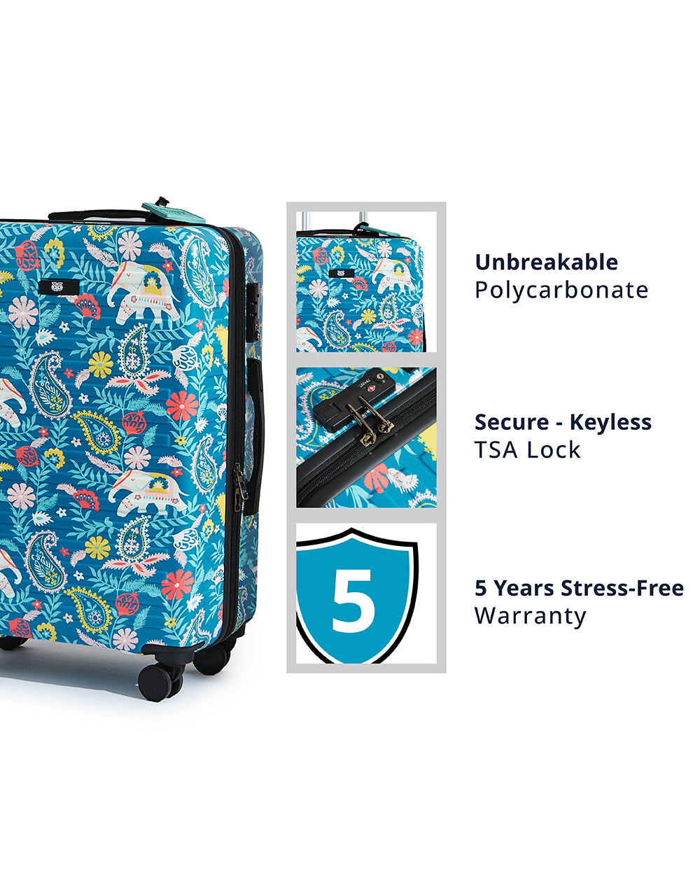 Paisley Tusker Luggage, 24"| Chumbak for Assembly