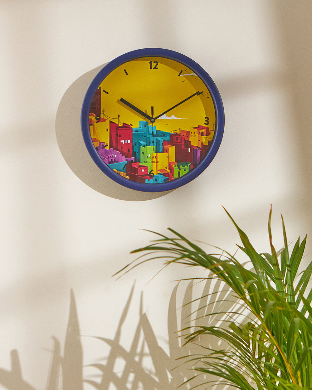 Teal by Chumbak Wall Clocks | 11 inch| Silent Sweep movement