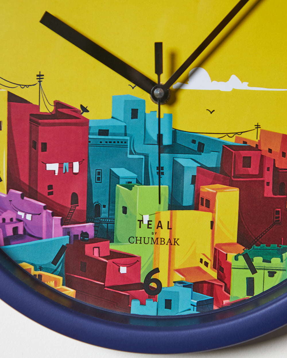 Teal by Chumbak Wall Clocks | 11 inch| Silent Sweep movement