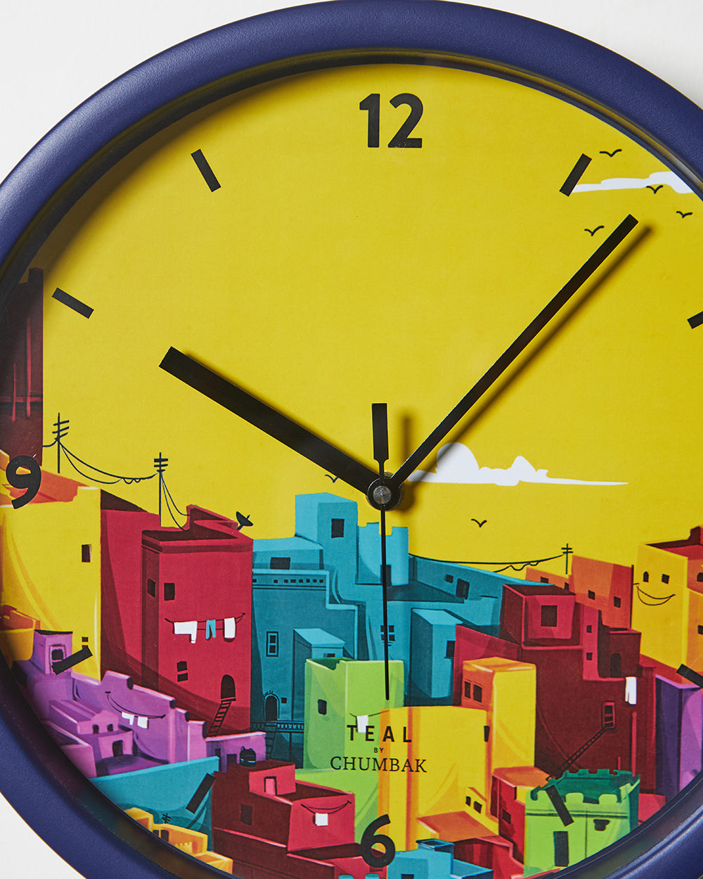 Teal by Chumbak Wall Clocks | 11 inch| Silent Sweep movement