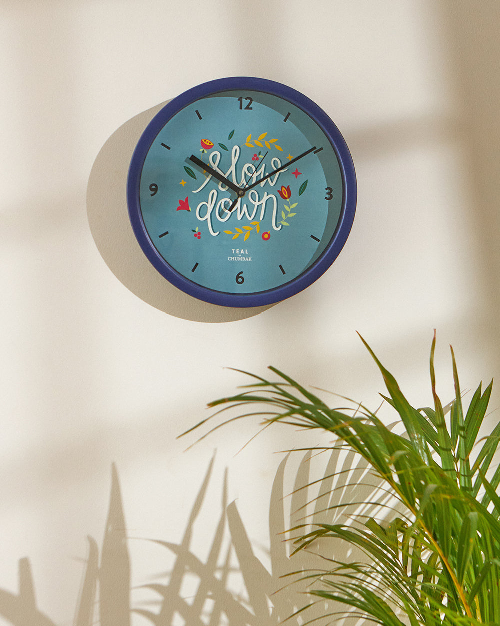 Teal by Chumbak Wall Clocks | 11 inch| Silent Sweep movement