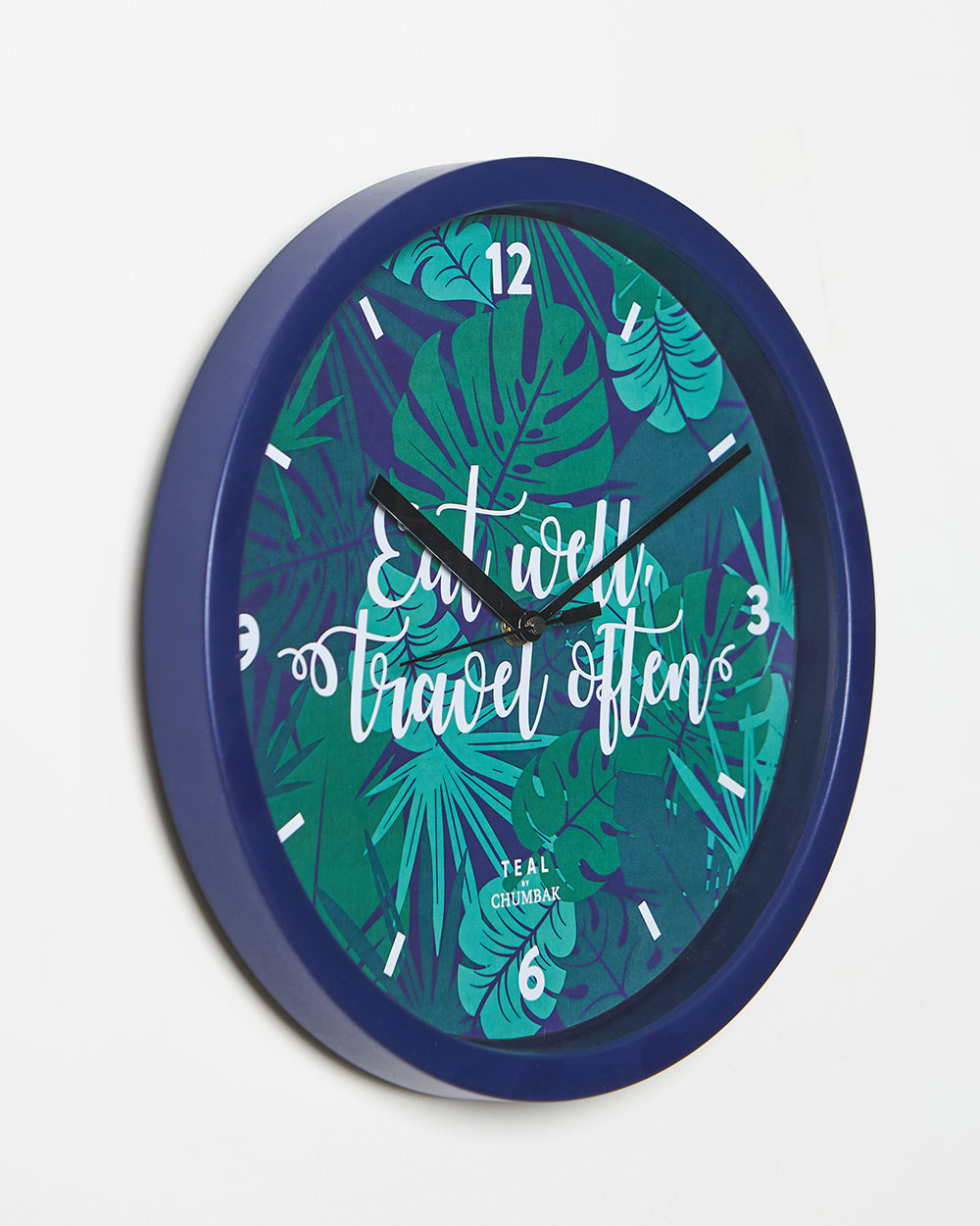 Teal by Chumbak Wall Clocks | 11 inch| Silent Sweep movement