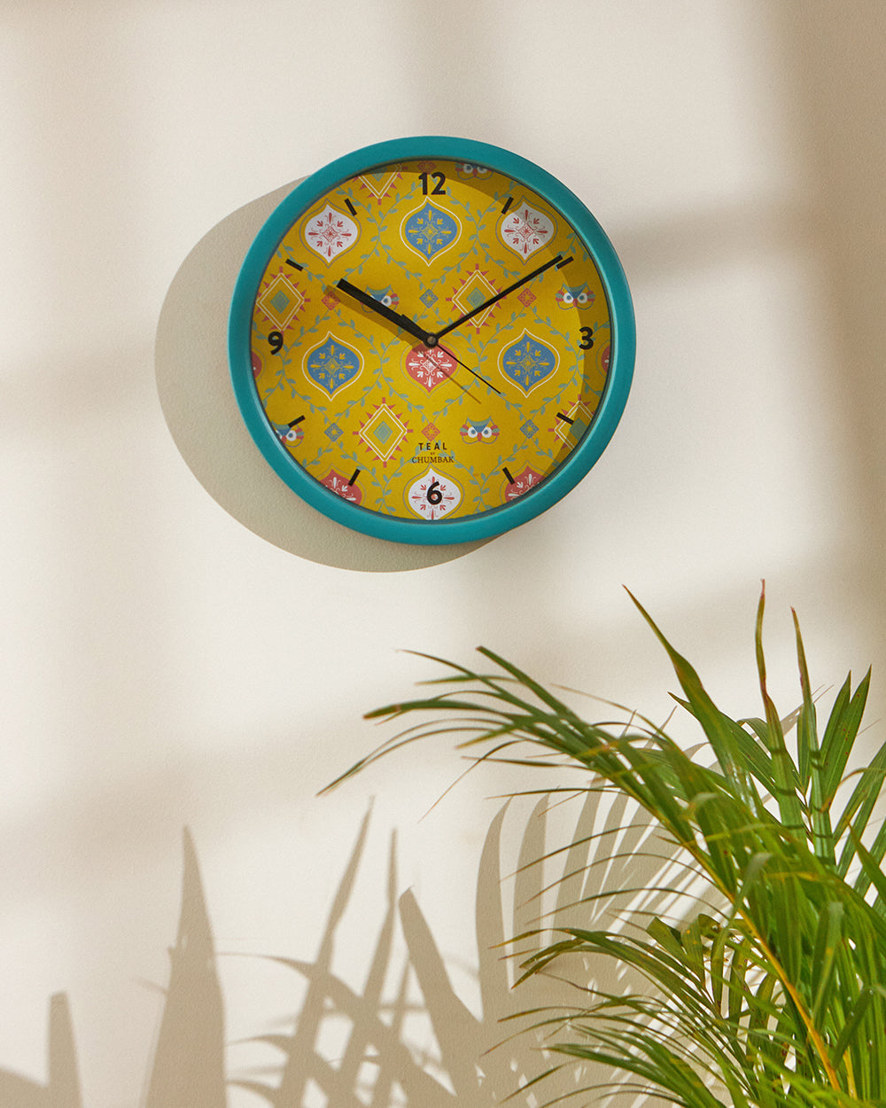 Teal by Chumbak Wall Clocks | 11 inch| Silent Sweep movement