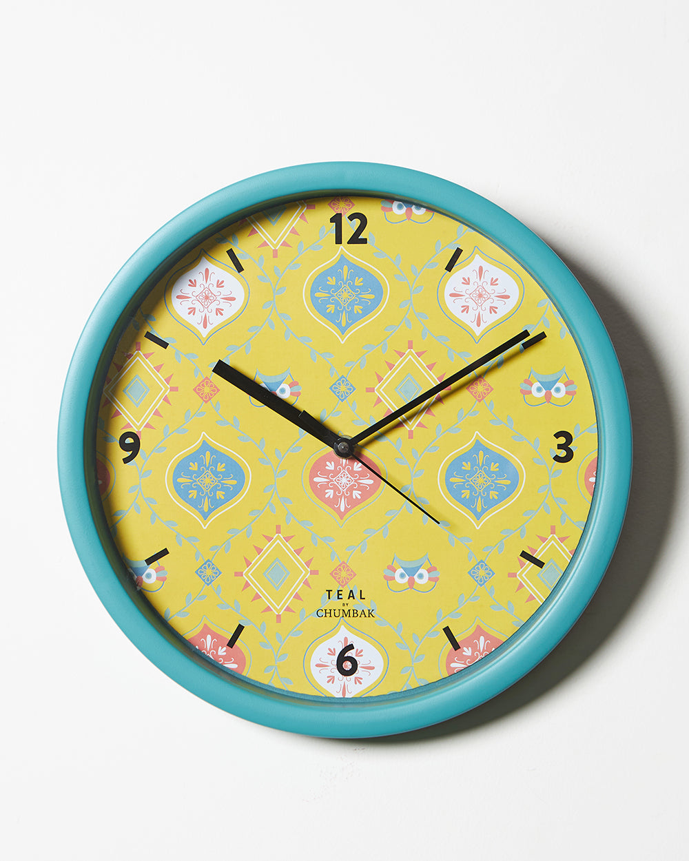 Teal by Chumbak Wall Clocks | 11 inch| Silent Sweep movement
