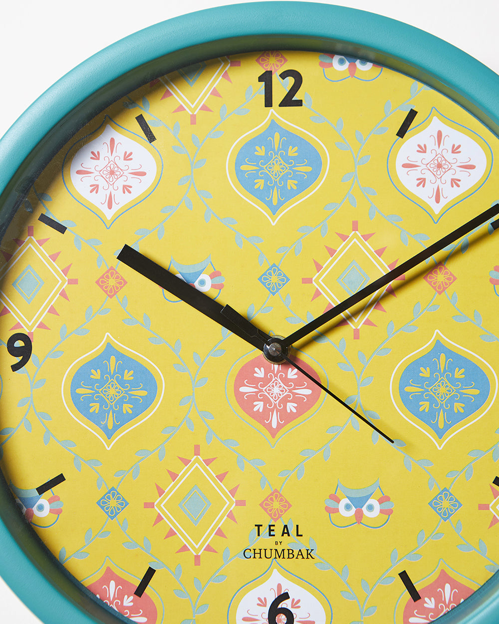 Teal by Chumbak Wall Clocks | 11 inch| Silent Sweep movement