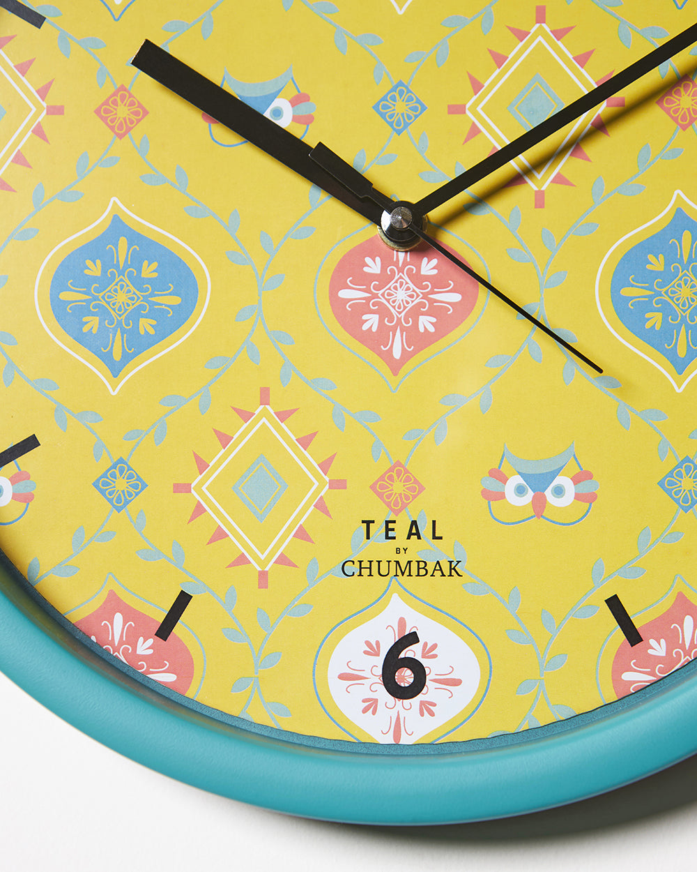 Teal by Chumbak Wall Clocks | 11 inch| Silent Sweep movement