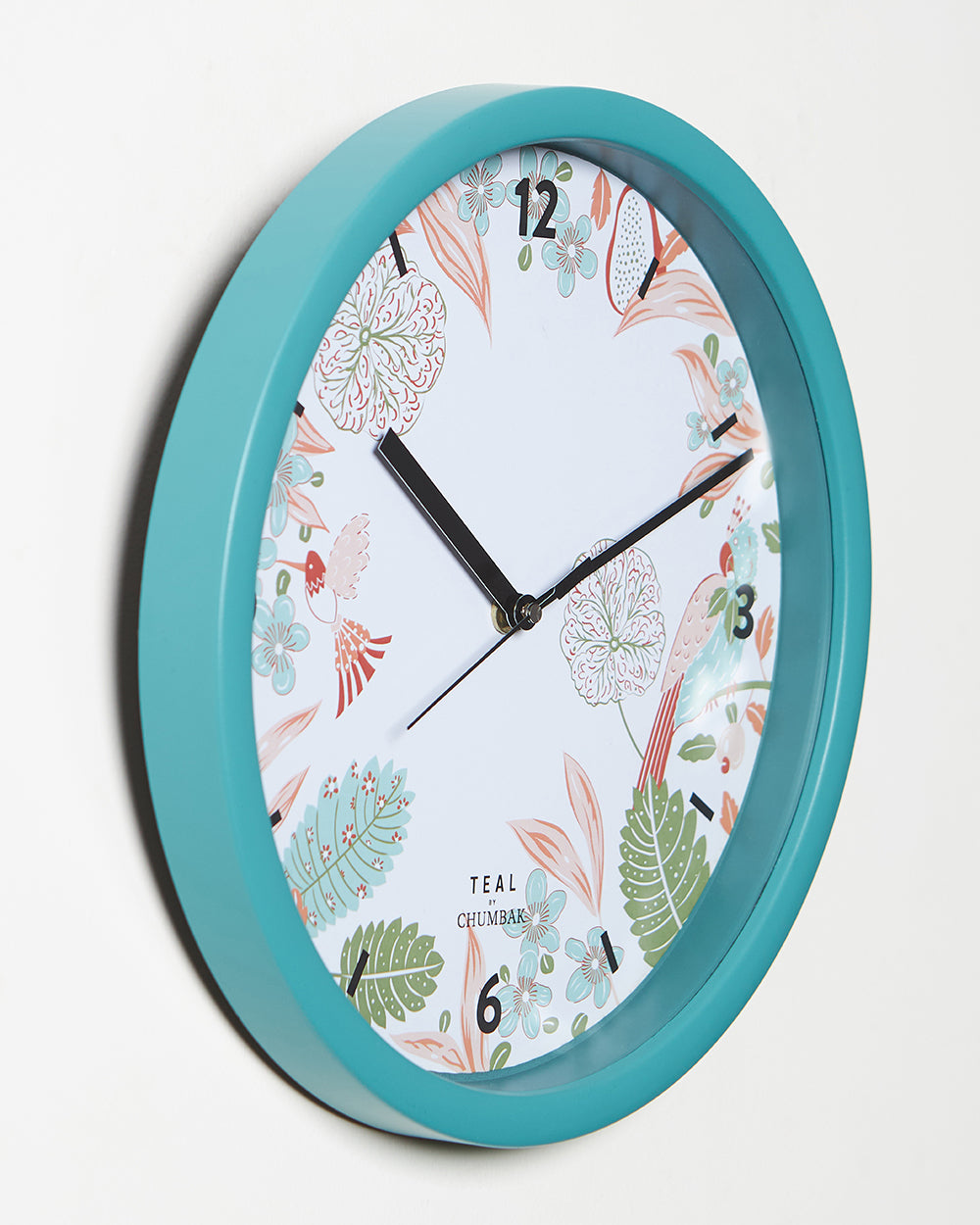 Teal by Chumbak Wall Clocks | 11 inch| Silent Sweep movement