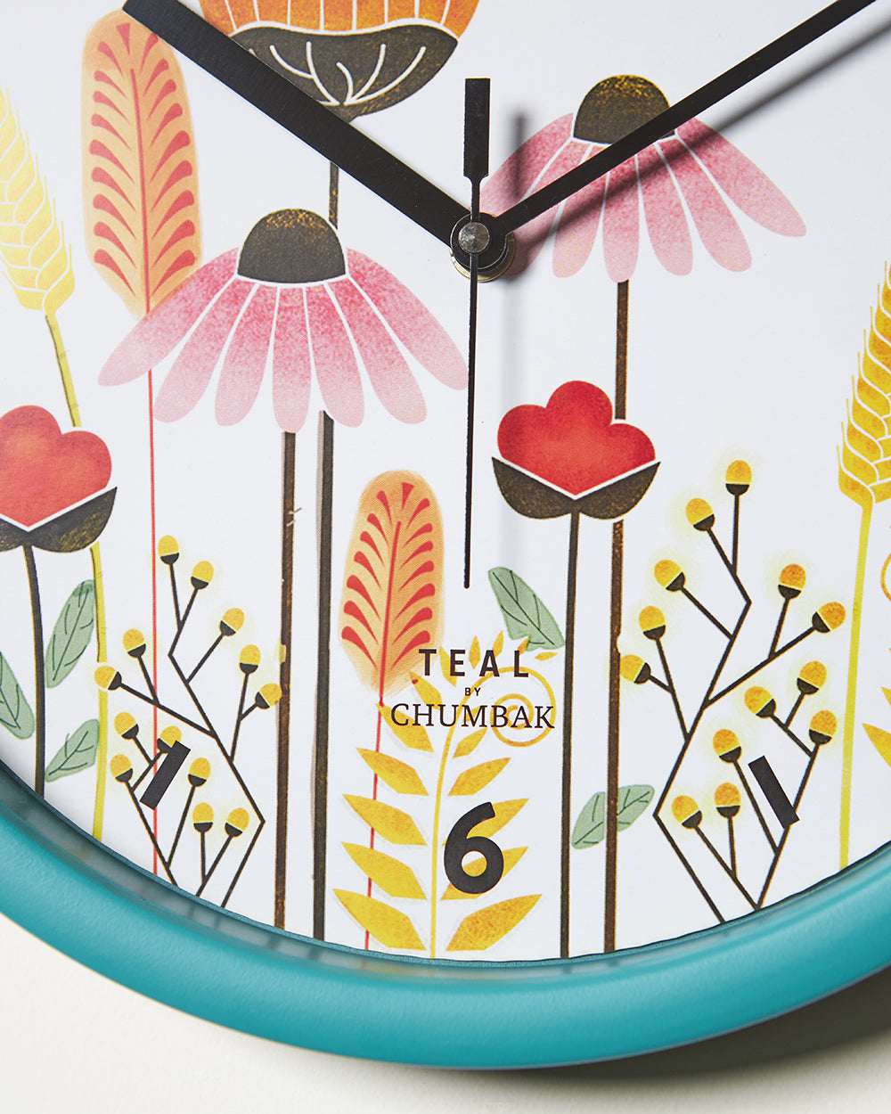 Teal by Chumbak Wall Clocks | 11 inch| Silent Sweep movement