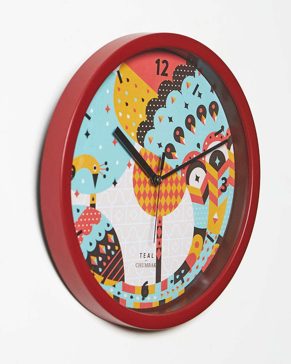Teal by Chumbak |Peacock Pride Wall Clock | 11 inch