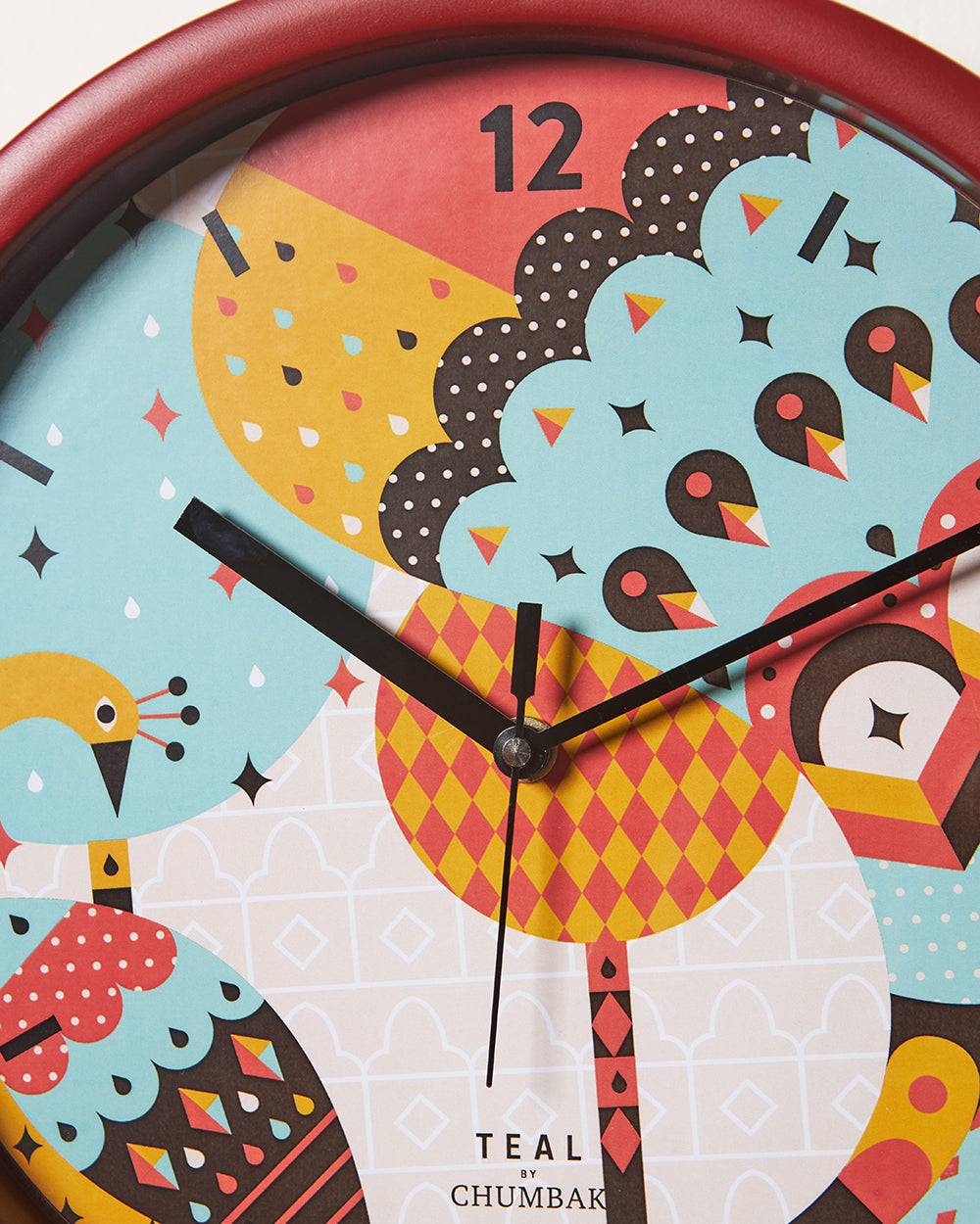 Teal by Chumbak |Peacock Pride Wall Clock | 11 inch