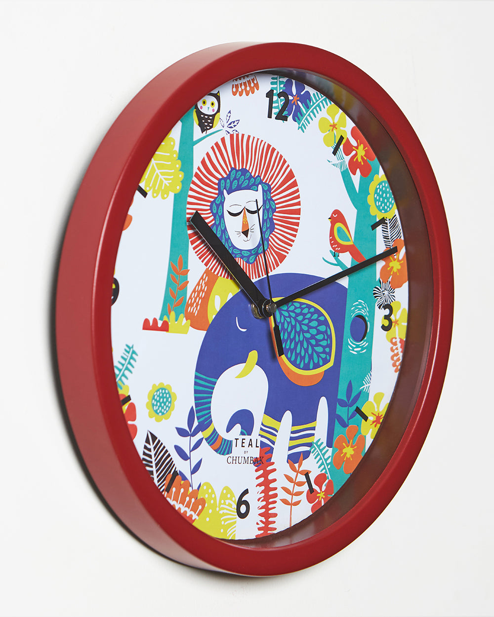 Teal by Chumbak Wall Clocks | 11 inch| Silent Sweep movement