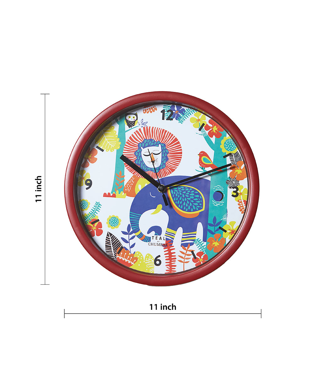 Teal by Chumbak Wall Clocks | 11 inch| Silent Sweep movement