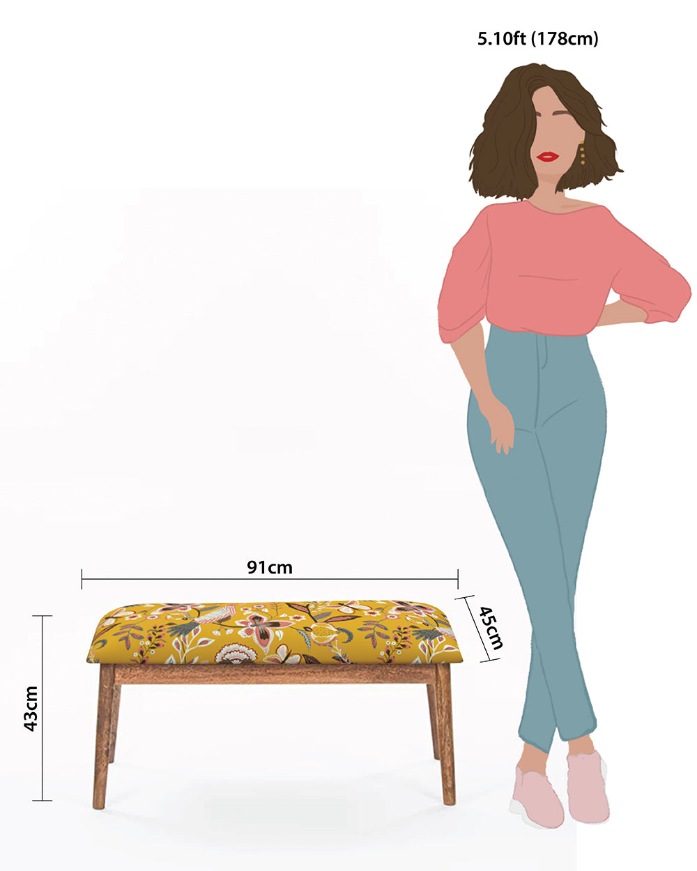 Jodhpur Bench - Dragon Fruit