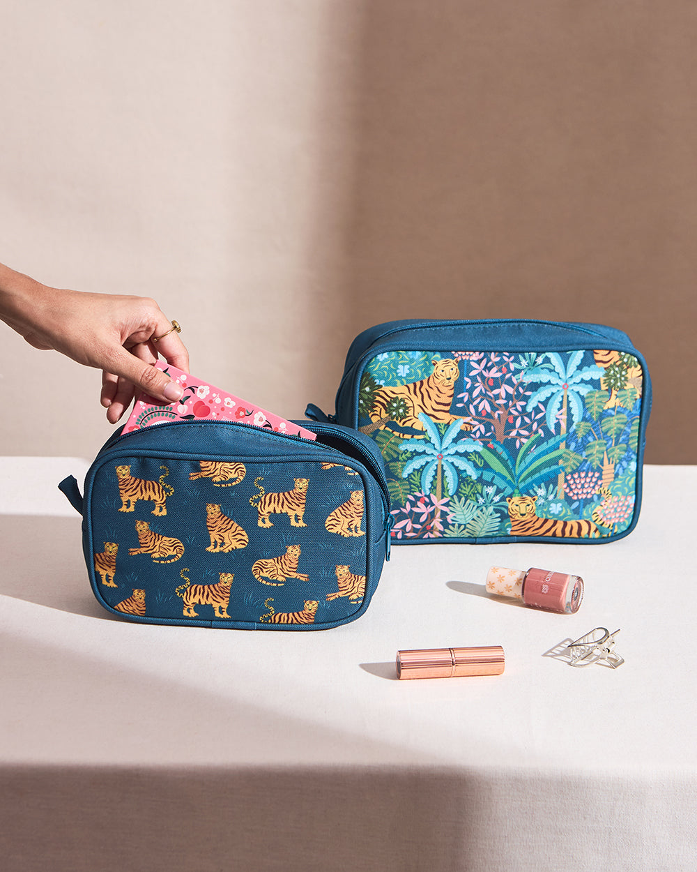 Jungle Travel Pouch Set of 2