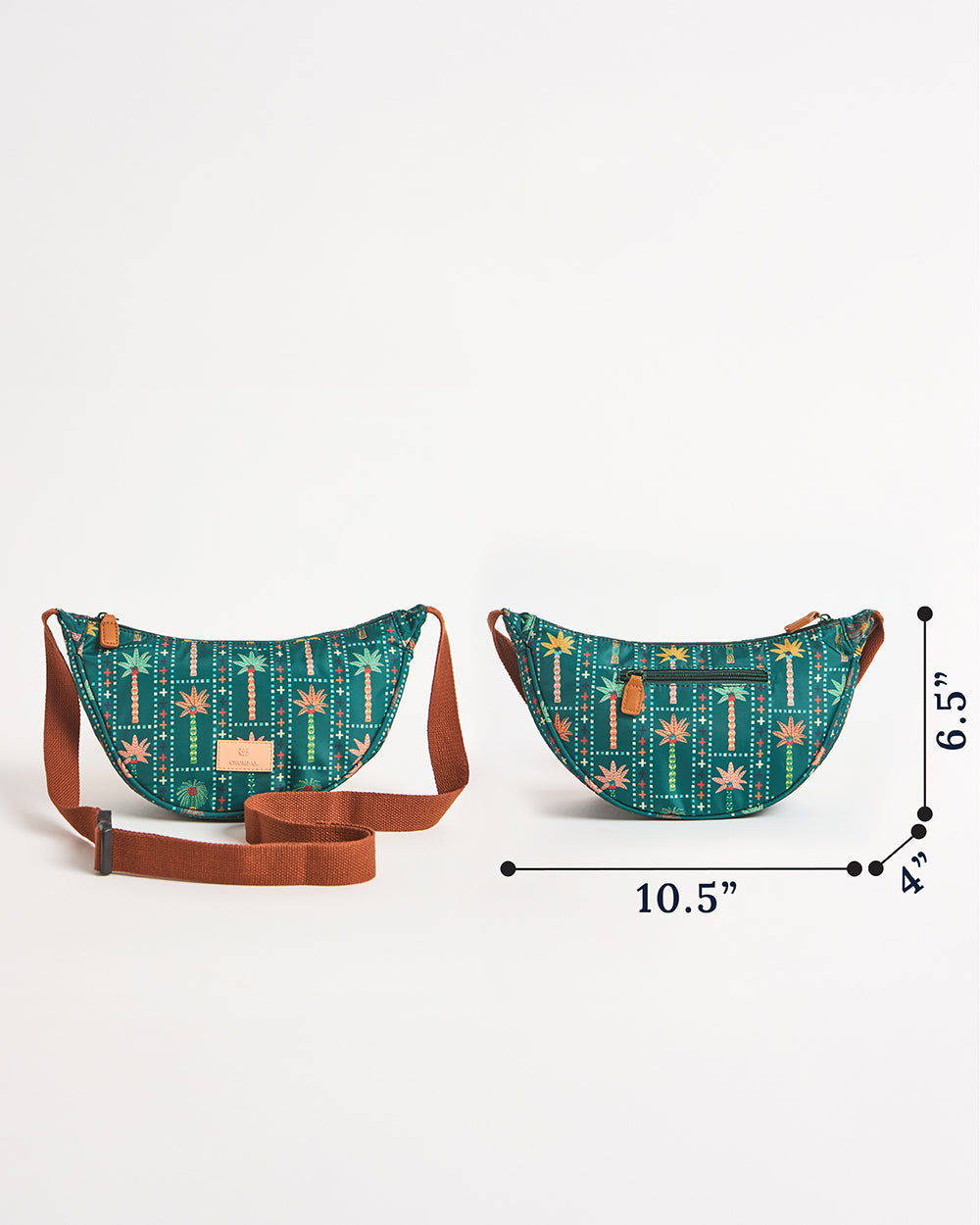 Trippy Half Moon Shoulder Bag - Palms | Digital Nomad
