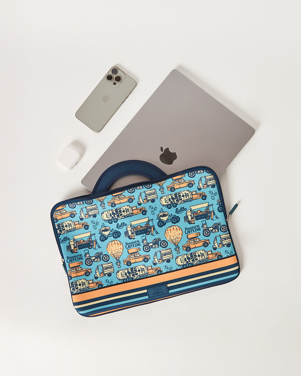 Teal by Chumbak Caffeine Hustle Laptop Sleeve, 15"