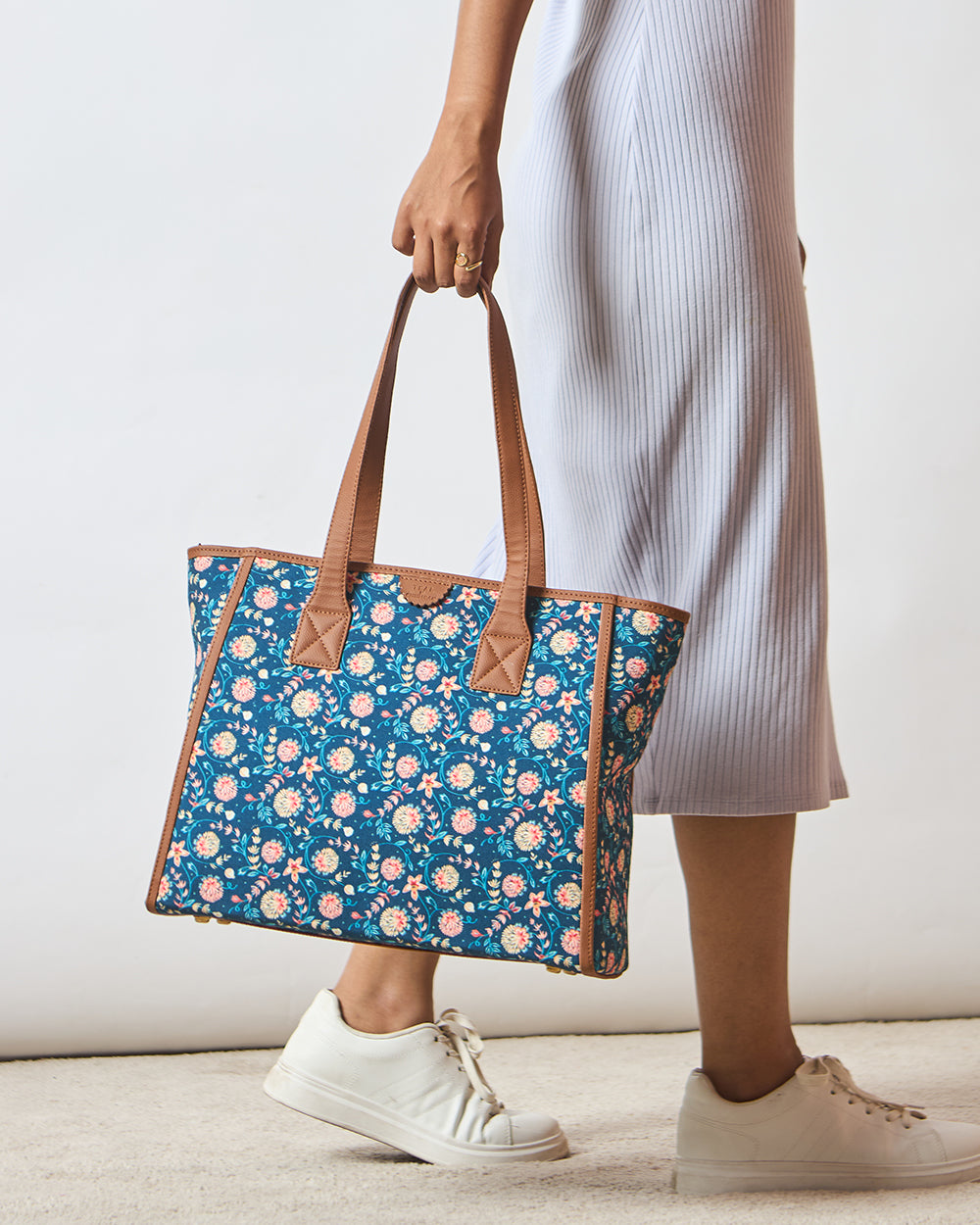 Teal by Chumbak Blue Bloom Everyday Tote