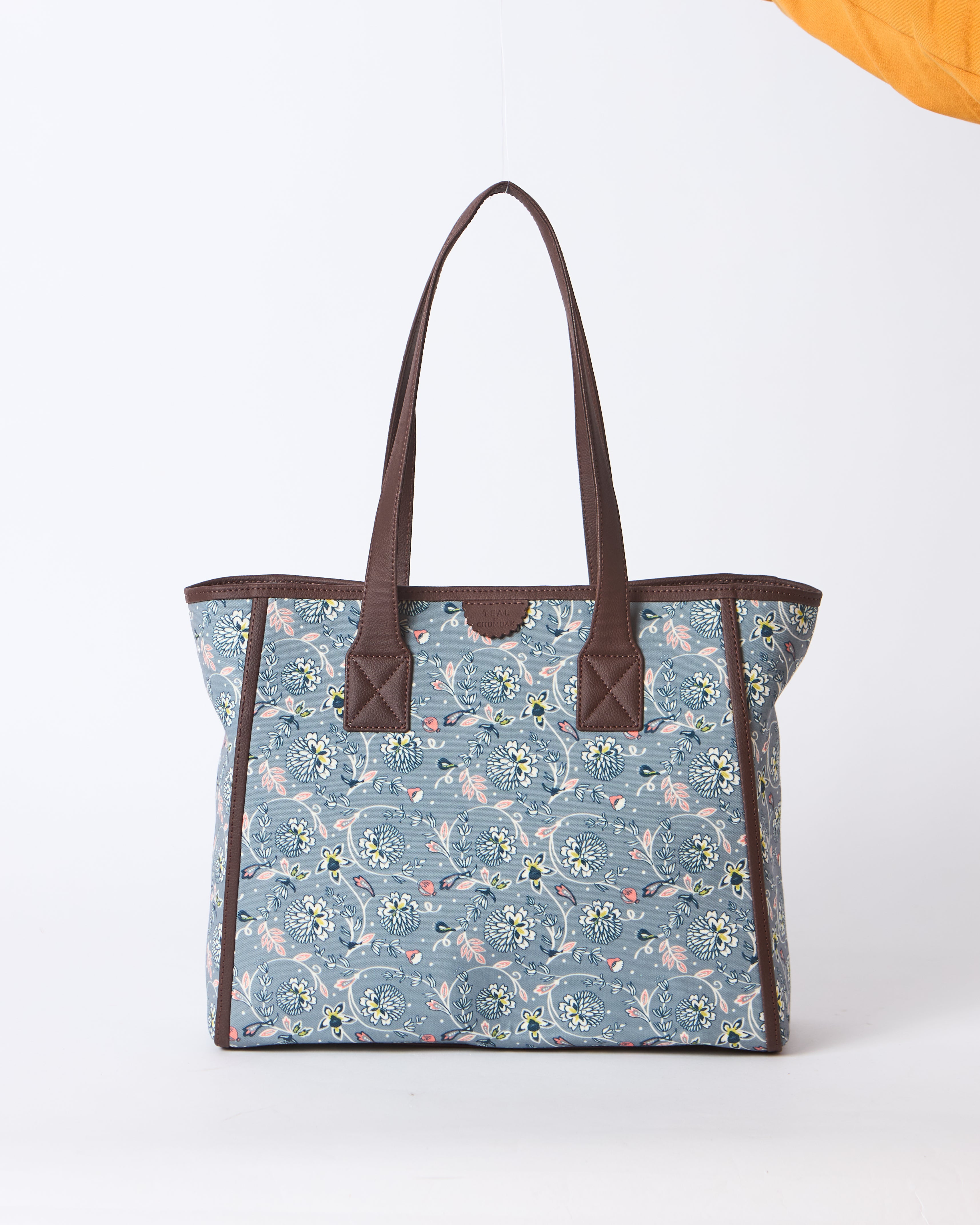 Teal by Chumbak Grey Bloom Everyday Tote