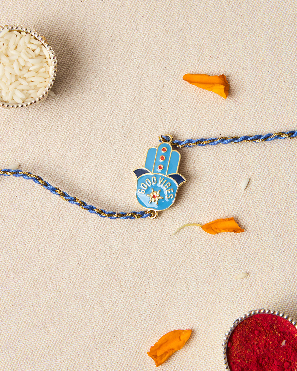 Hamsa Rakhi - Brass Motif