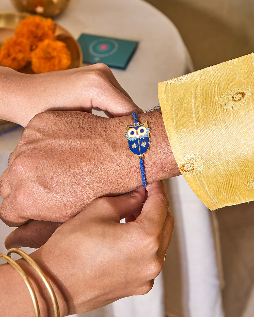 Owl-some Rakhi - Brass Motif