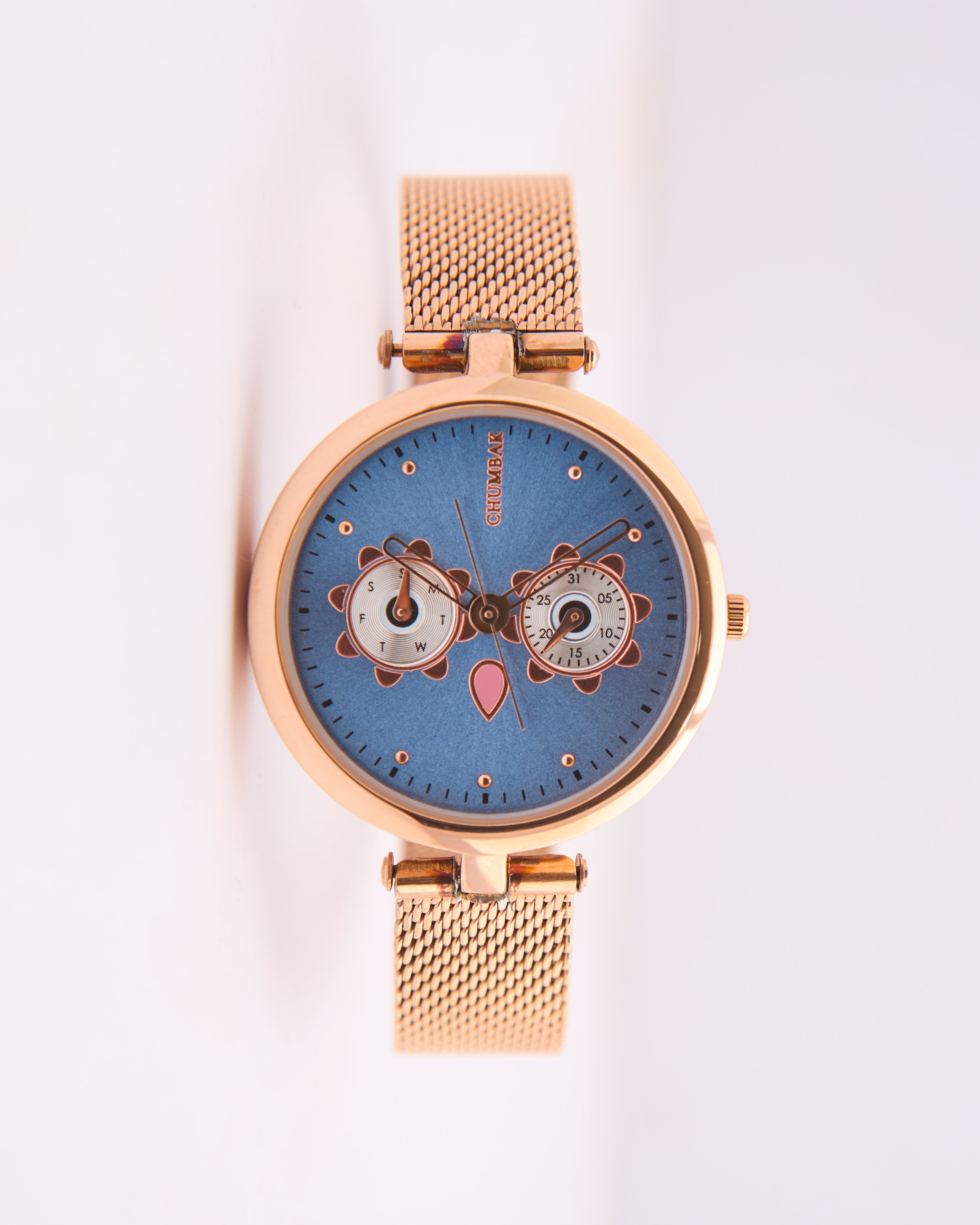 Hoot Mesh Strap Watch | Mint Dial