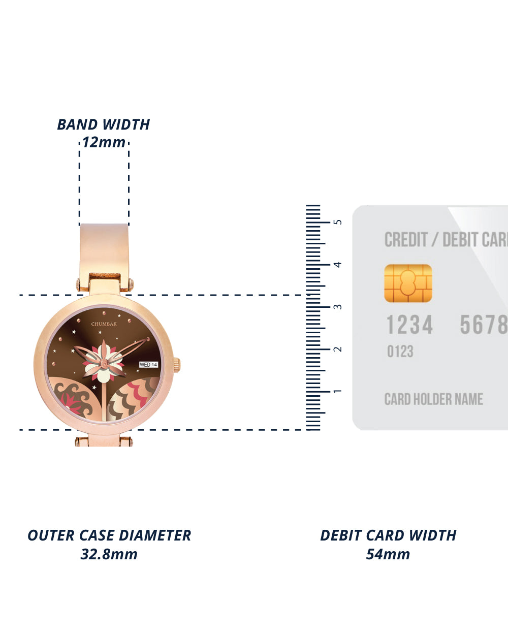 Bloom Metal Watch | Rosegold with Brown Dial