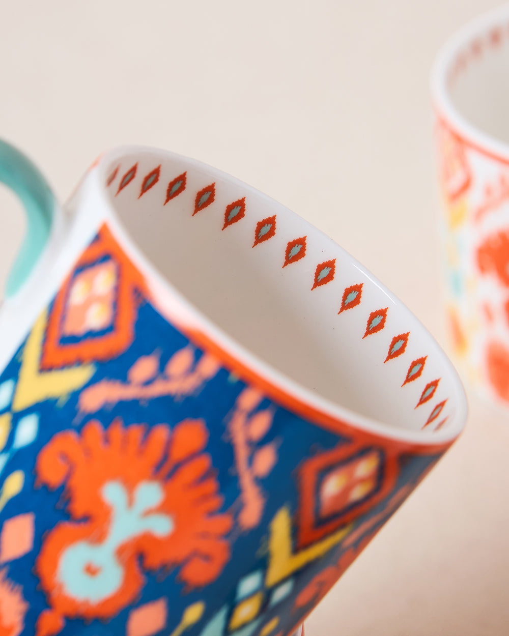 Ikat Tea Mugs Gift Set of 6