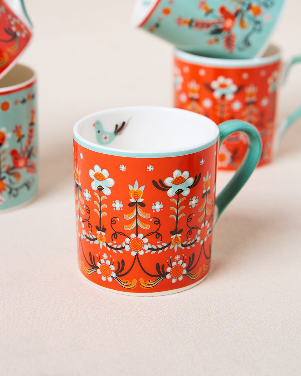 Valley Bloom Tea Mugs Gift Set of 6