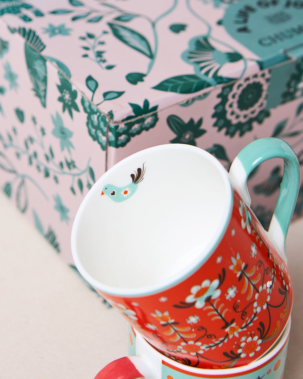 Valley Bloom Tea Mugs Gift Set of 6