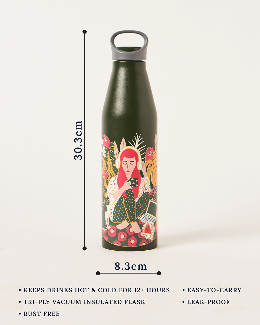 Live Slow Thermos Bottle, 700ml
