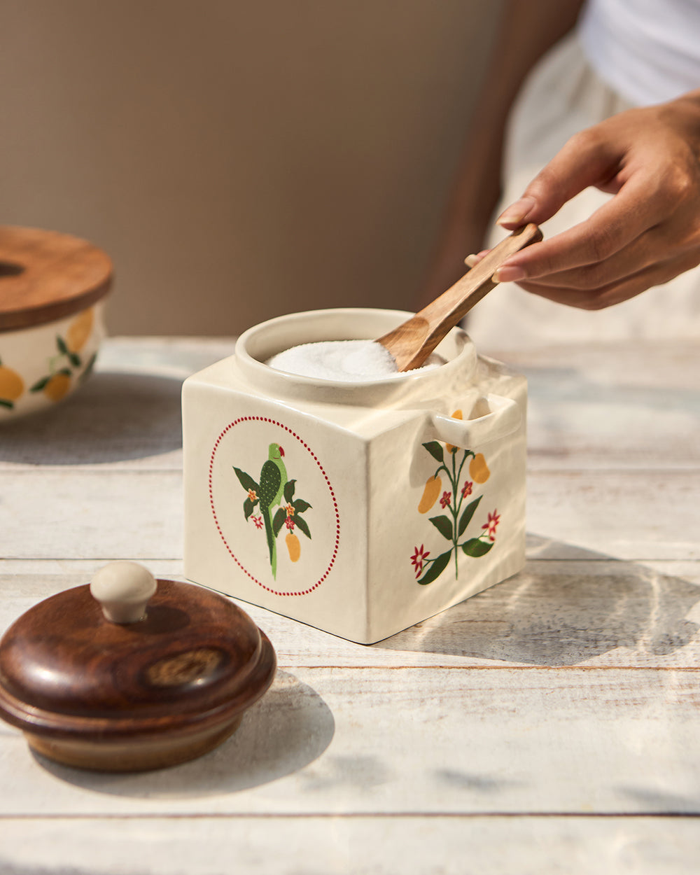 Serenade Storage Jar with Spoon| Summer Serenade