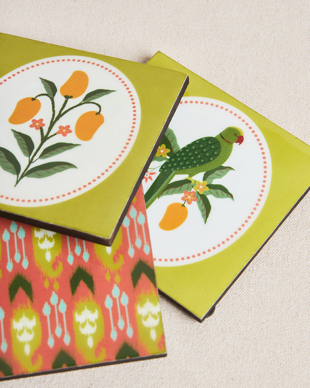 Serenade Wooden Coasters - Set of 6| Summer Serenade