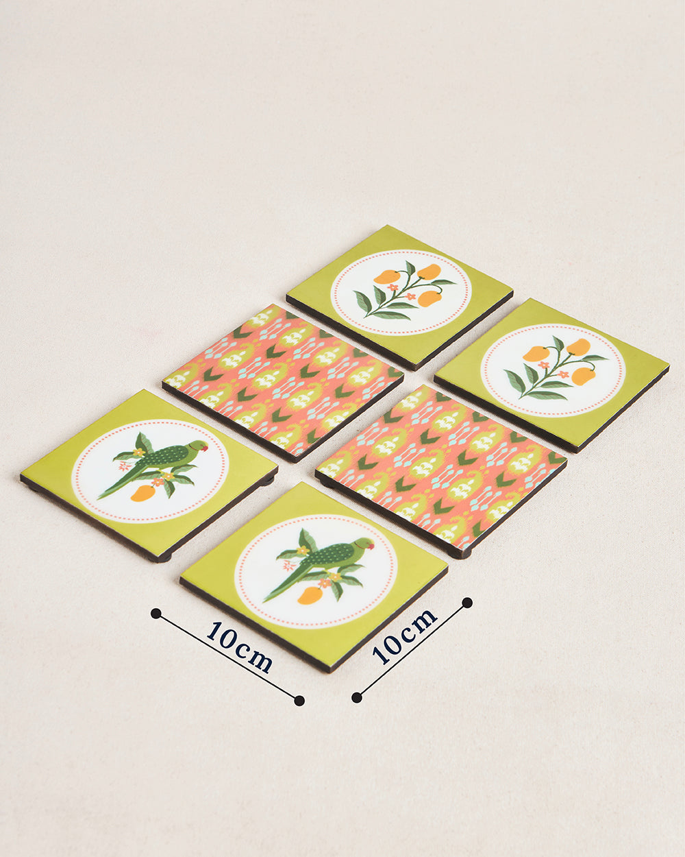 Serenade Wooden Coasters - Set of 6| Summer Serenade