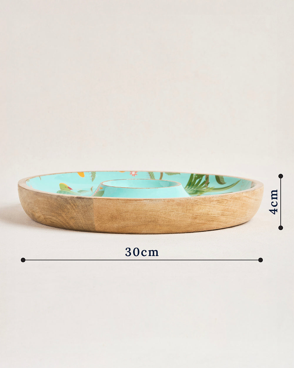 Serenade Wooden Dip Platter, 12"