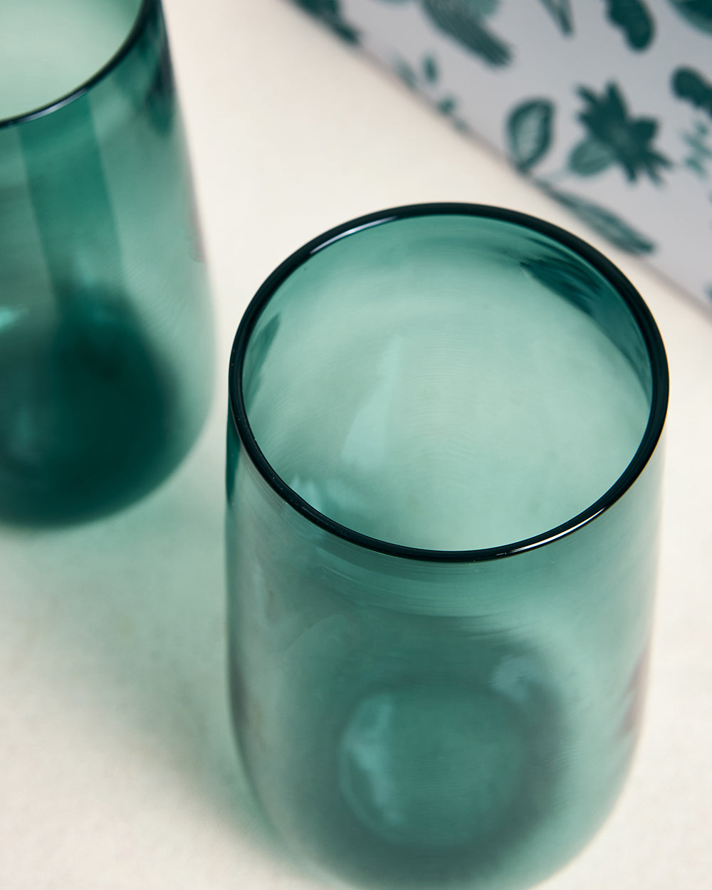 Cove Glass Tumblers Gift Set - Set of 2 | 580 ml | Summer Serenade