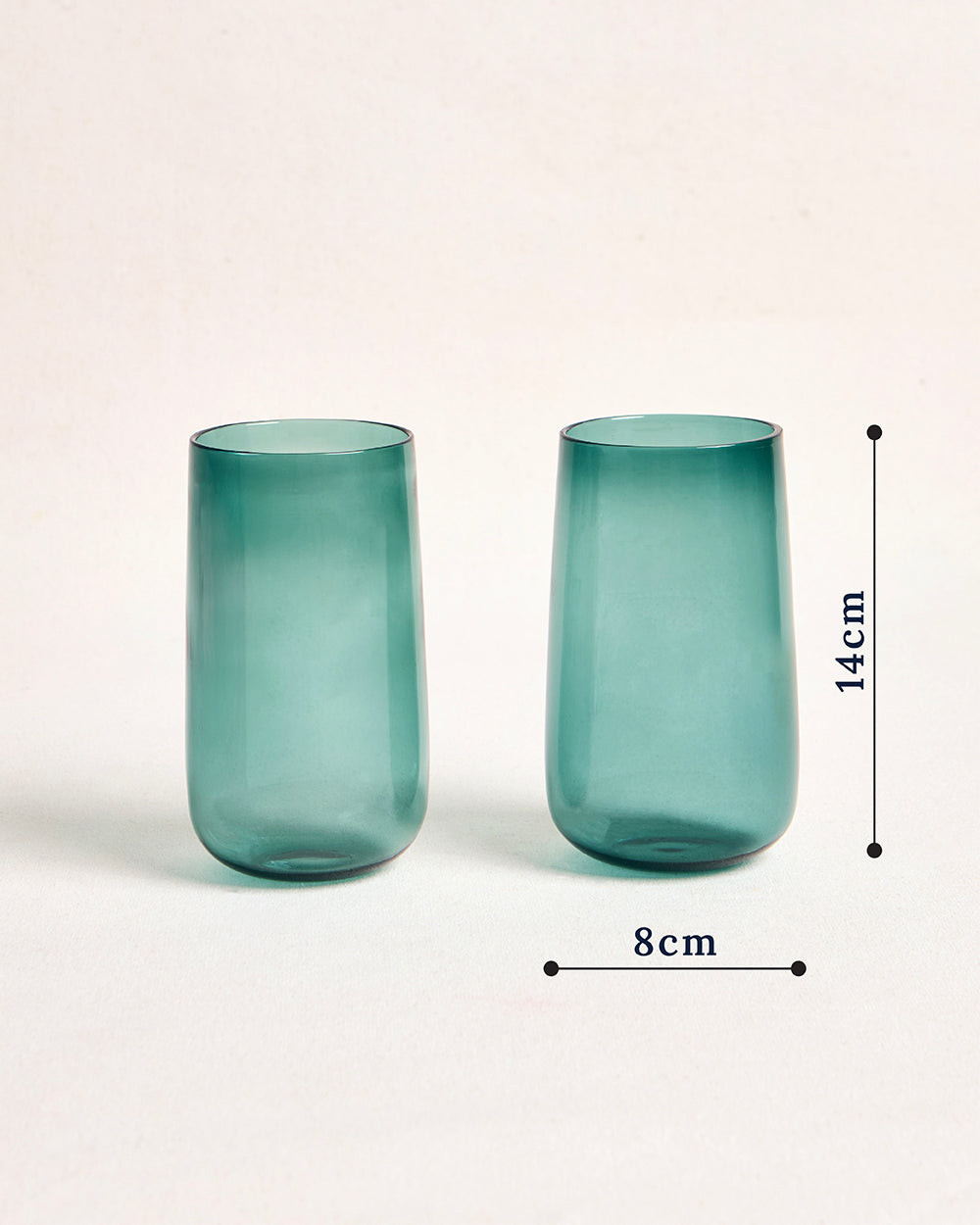 Cove Glass Tumblers Gift Set - Set of 2 | 580 ml | Summer Serenade