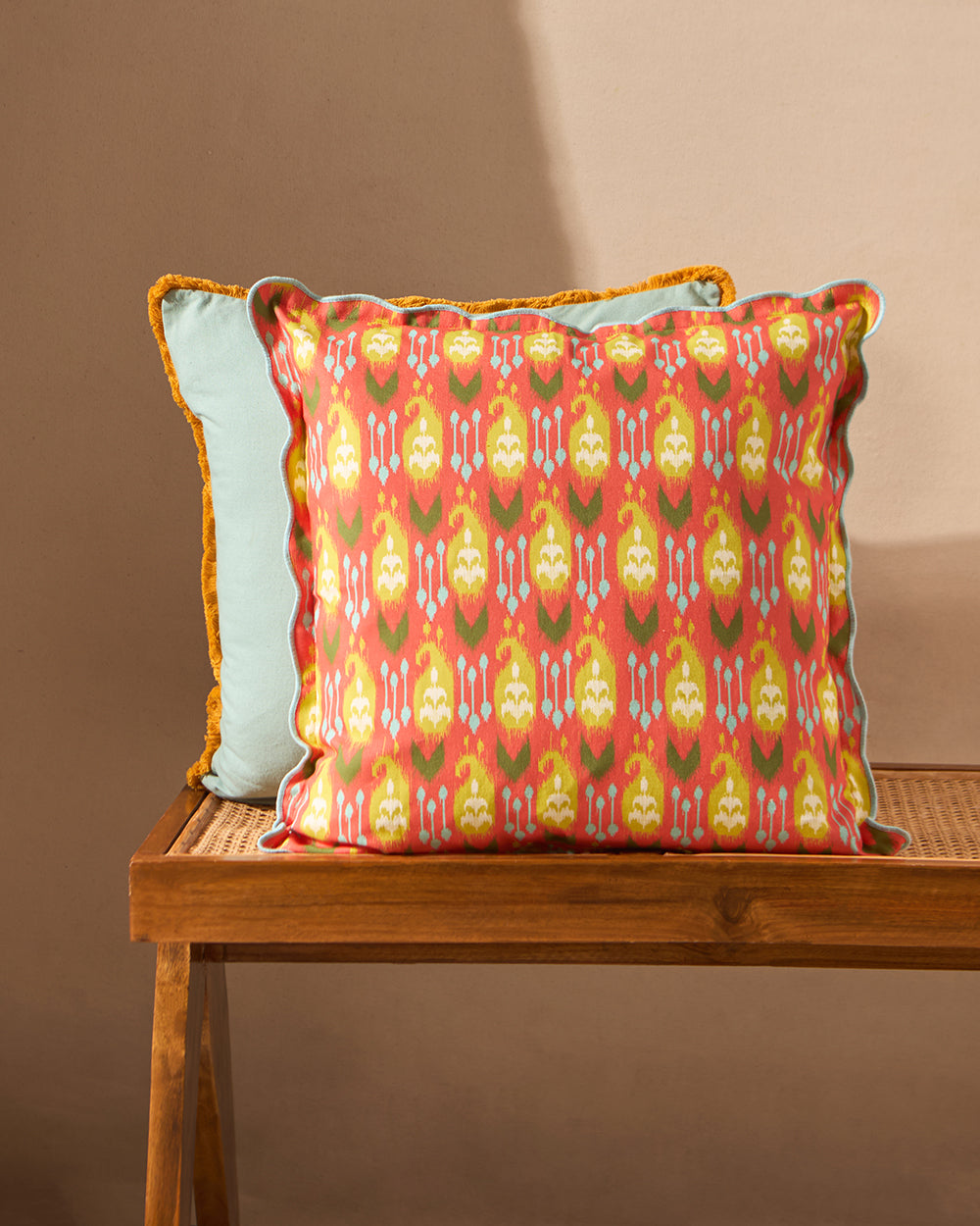 Ikat Paisley Cushion Cover, 20"| Summer Serenade