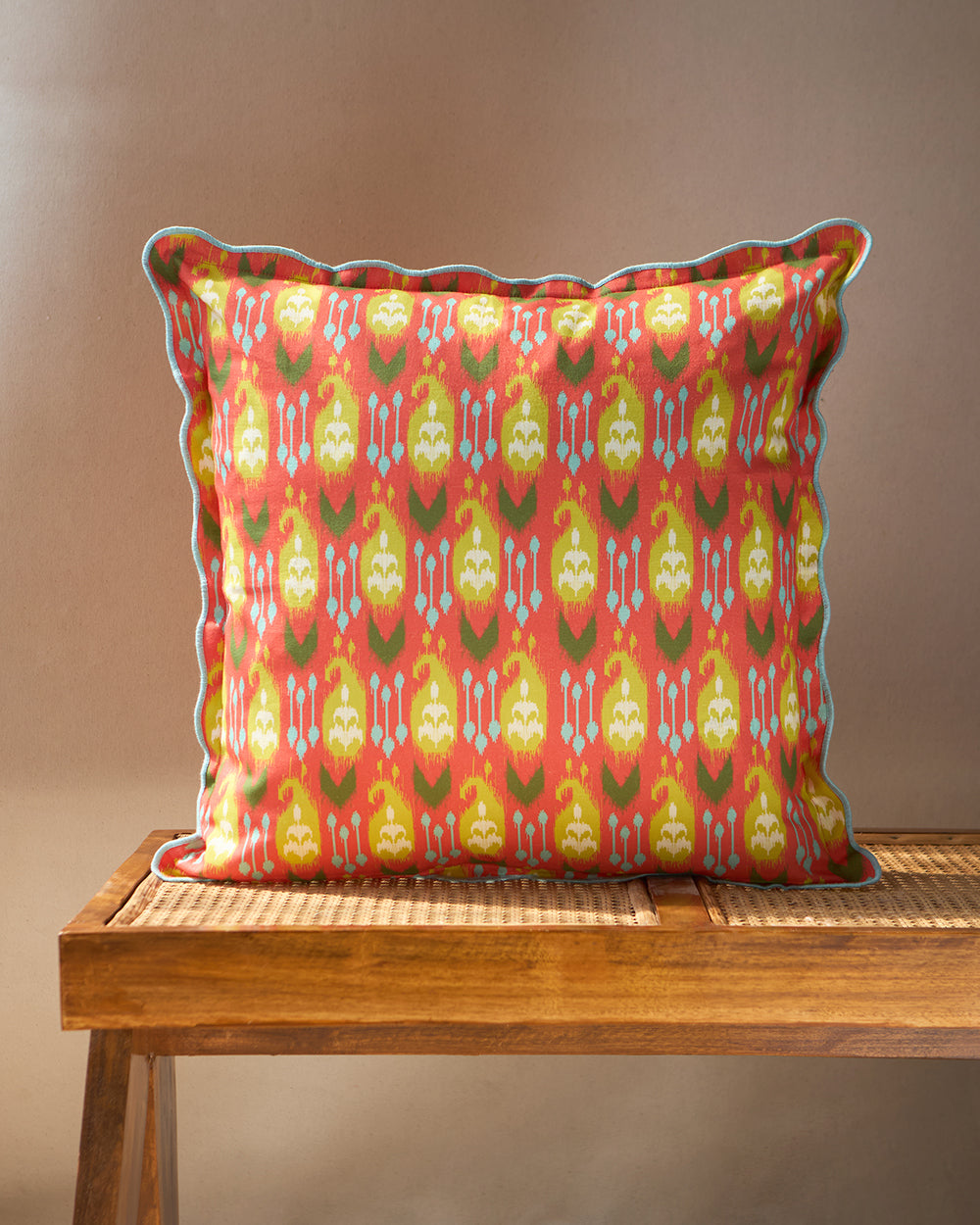 Ikat Paisley Cushion Cover, 20"| Summer Serenade