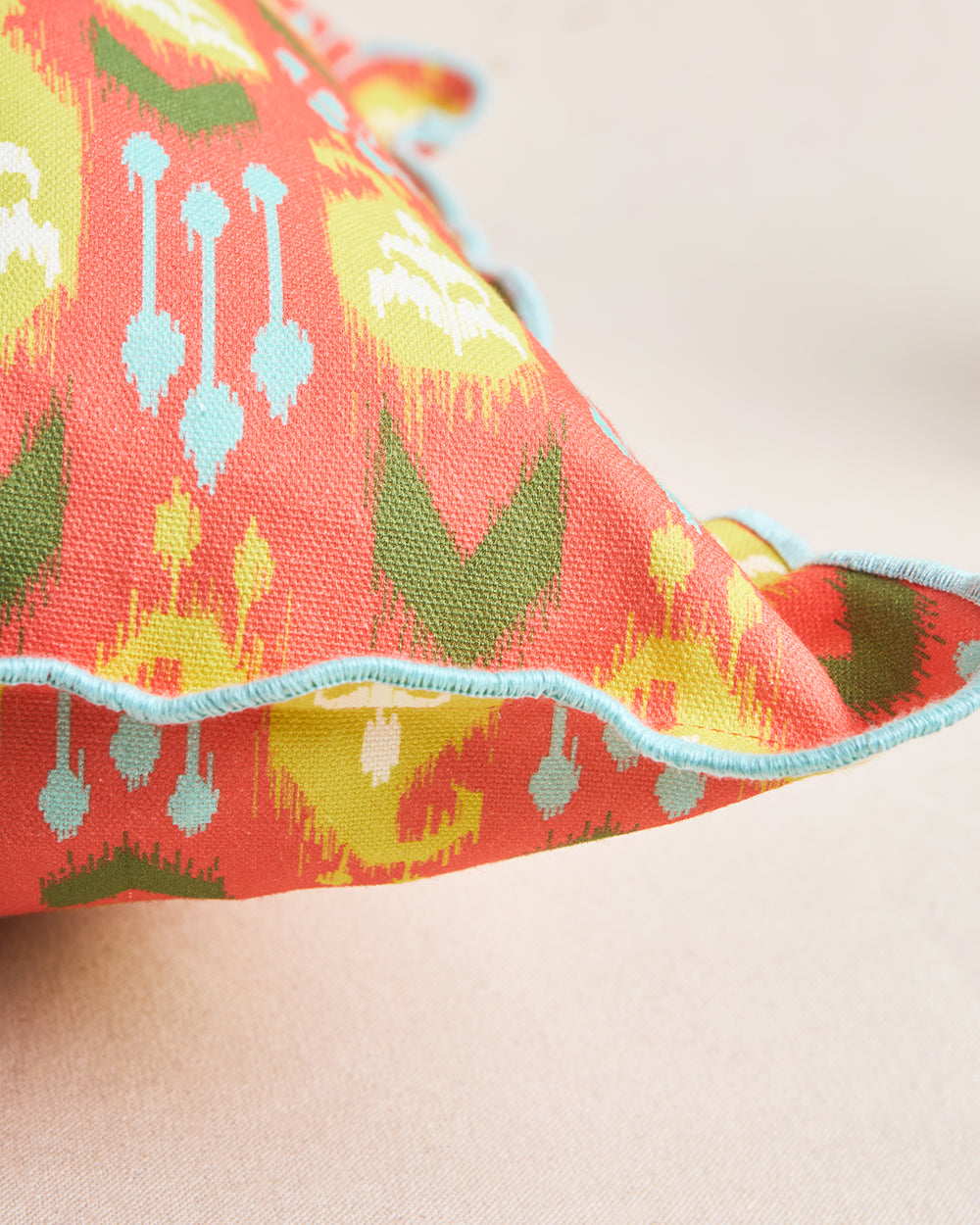 Ikat Paisley Cushion Cover, 20"| Summer Serenade