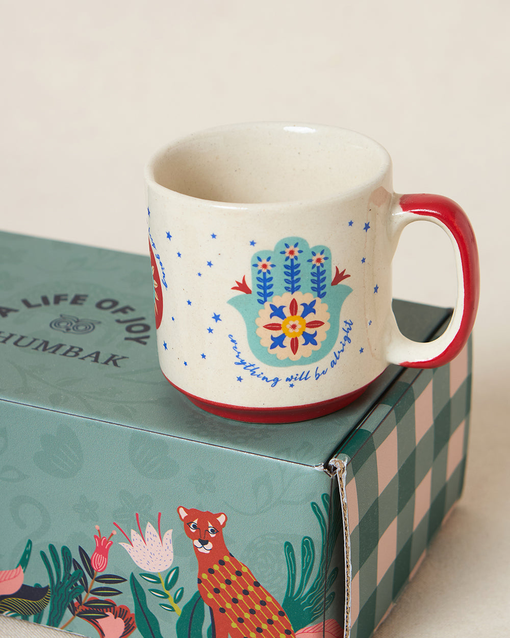 Hamsa Mugs Duo , Gift Set of 2 | Comes in a Gift Box