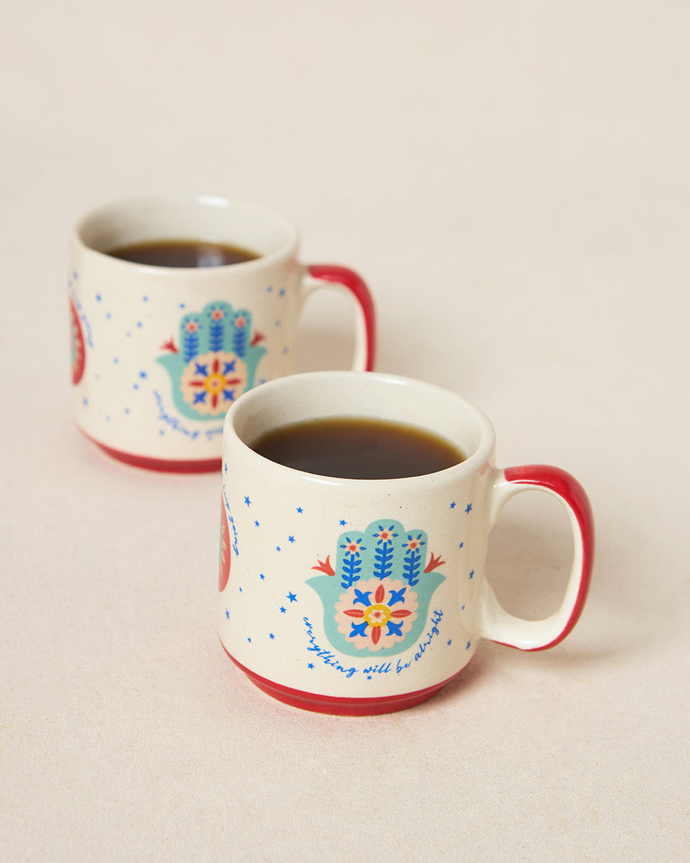 Hamsa Mugs Duo , Gift Set of 2 | Comes in a Gift Box
