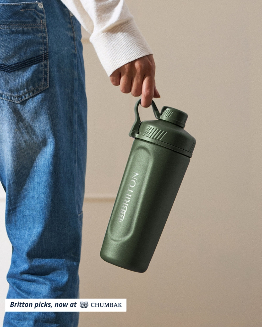 Shake Shark Vacuum Bottle, 650 ml - Green