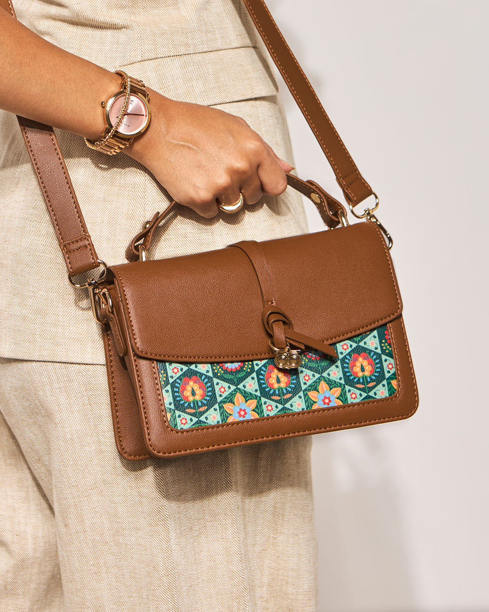 The London Satchel - Floral | Digital Nomad