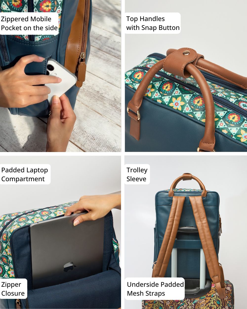 The Bombay Backpack - Floral | Digital Nomad